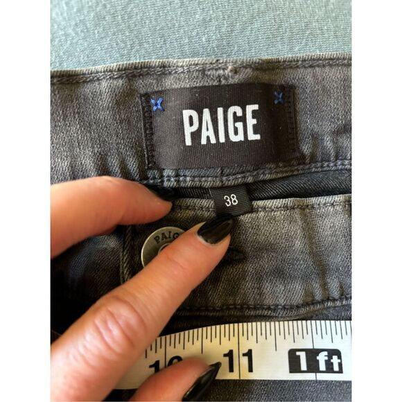 Paige Federal Jake Men's Faded Gray High Rise Slim Straight Jeans Size 38 - Picture 3 of 10